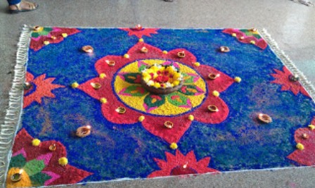 Tæppe Holi Rangoli Designs