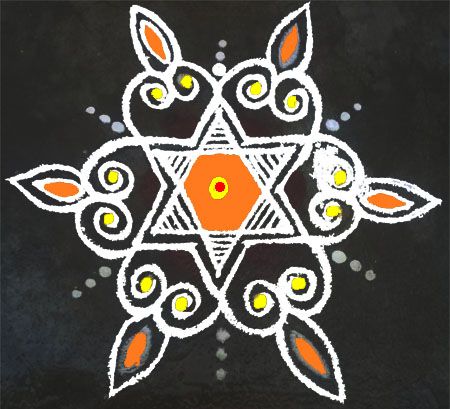 Star Rangoli Design