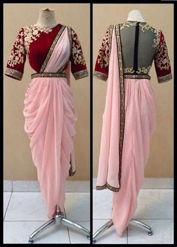 Klar til at bære Dhoti Sari