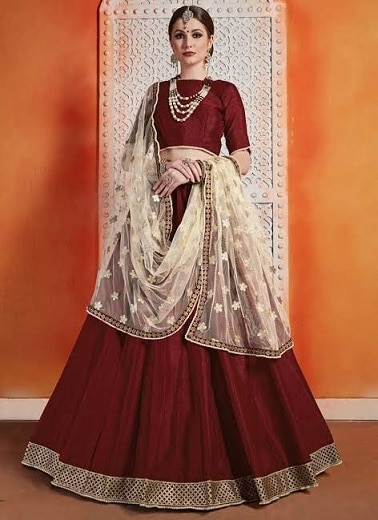 Maroon Designer Lehenga