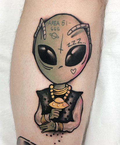 Bedste Alien Tattoo Designs 7