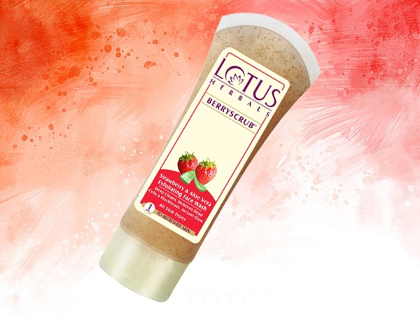 Lotus Herbal Berryscrub Eper és Aloe Vera arclemosó