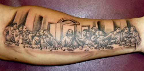 Sidste nadver Christian Tattoo Design