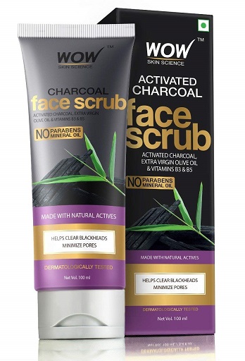 Wow Activated Charcoal Face Scrub