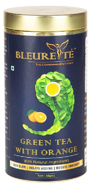 Bleurette Loose Organic Green Tea Leaves med appelsin