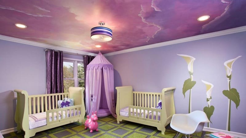 A legjobb gyermekszoba álmennyezeti minták