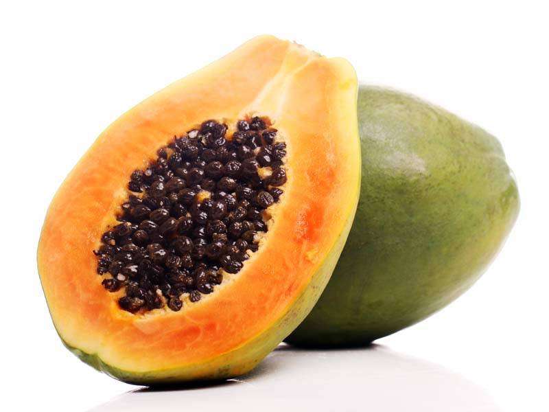 Papaya arcpakolás a barnulás eltávolításához