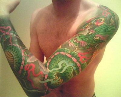 Teljes Sleeve Dragon Weed Tetoválások