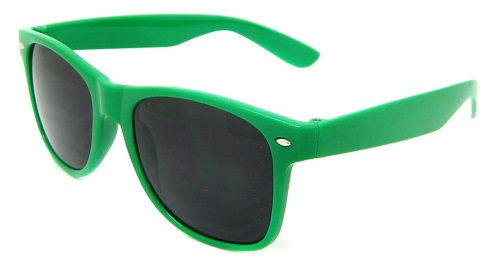Retro ovale grønne solbriller