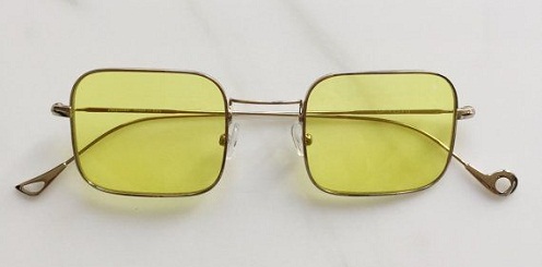 Gul retro solbrille