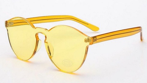 Átlátszó lencse sárga napszemüveg