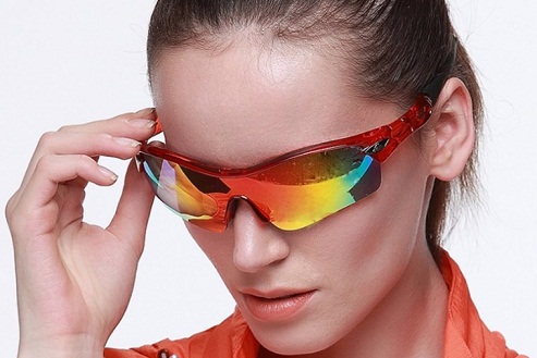 Farverige skygger sporty dame solbriller