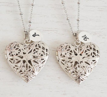 Caged Heart Couple Locket
