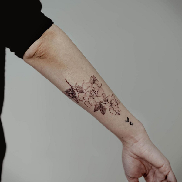 Kecses Gardenia Tattoo Design a karon