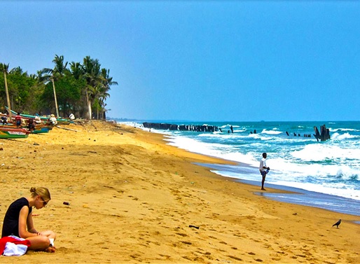 Den forbløffende Auroville -strand i Pondy