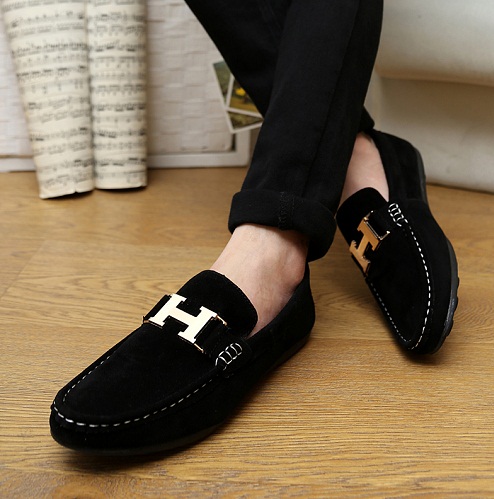 Loafer fekete lapos cipő
