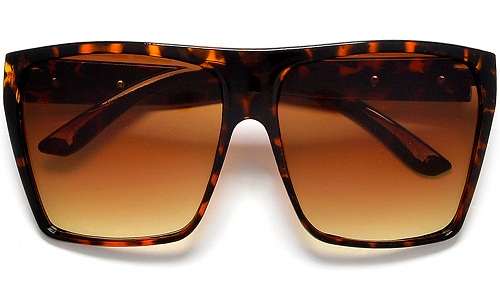 Oversized kvinders firkantede solbriller