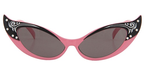 Rózsaszín dizájner macskaszem napszemüveg