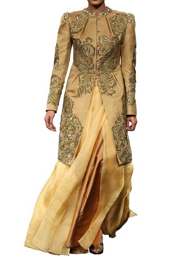 Golden Jacket Lehenga