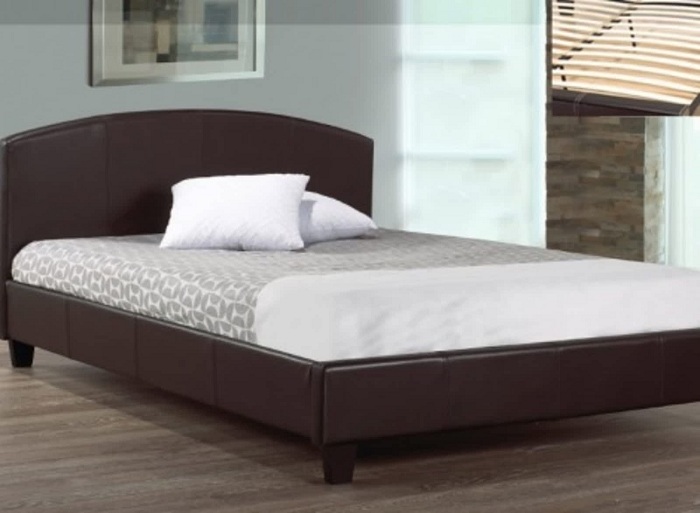 Læder Queen Bed