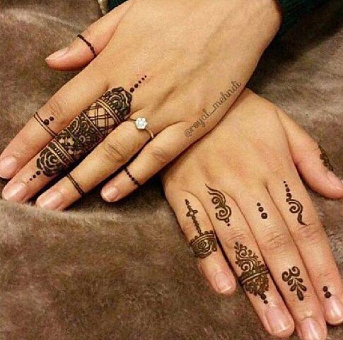 Legújabb nyugati mintás gyűrű Mehndi Design