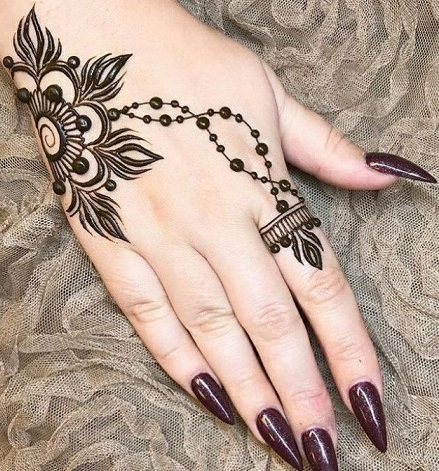 Egyszerű Gyűrű Mehndi Designs