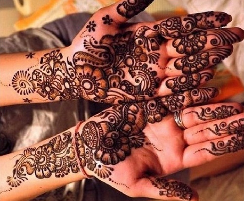 Virágpár Mehndi Design