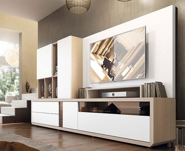 Tv -enhed Design til hall med opbevaring