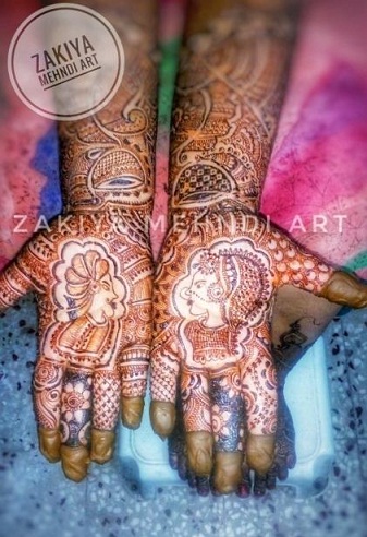 Zakiya professzionális menyasszonyi Mehndi művész