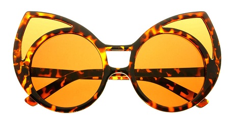 Funky Oversized Cat Eye solbriller til kvinder