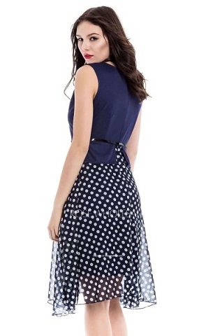 Polka Dot Chiffon Flowy kjole