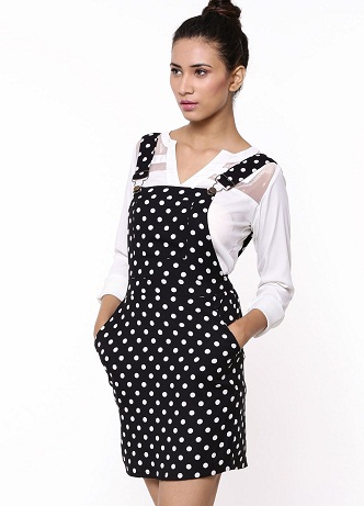 Polka Dot Pinafore kjole