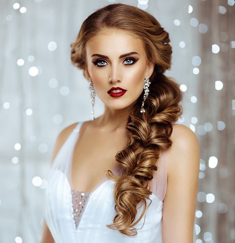 Heavy Braid Bridal Hairstyle