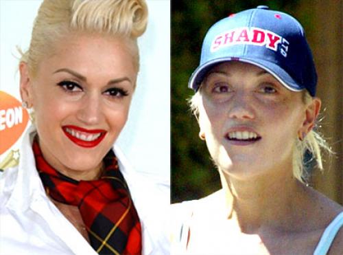 Gwen Stefani før og efter makeup 7