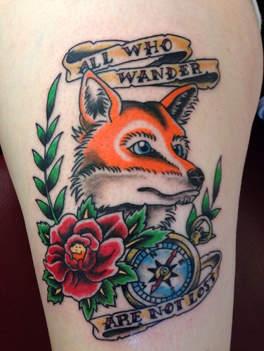 Traditionelle Fox Tattoo Designs