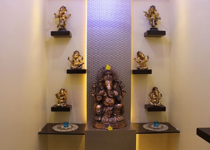 indisk træ pooja mandir