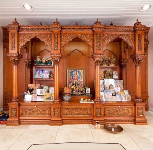 pooja ghar designer træ