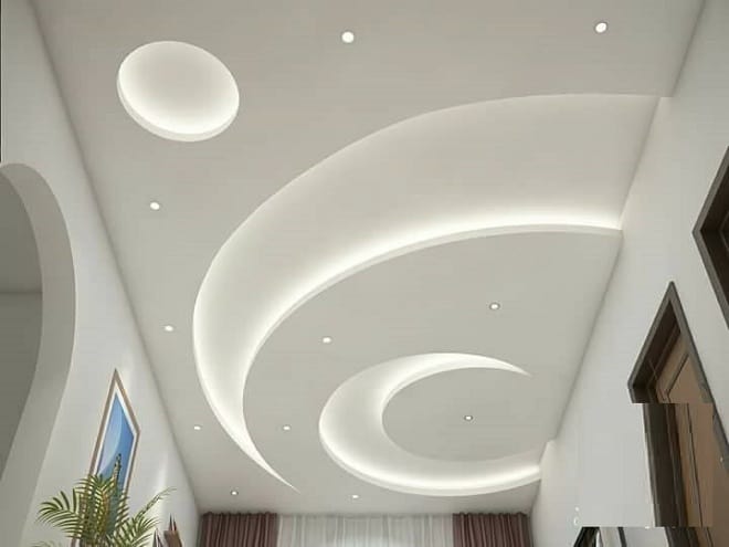 Bedste runde loftdesign til hall