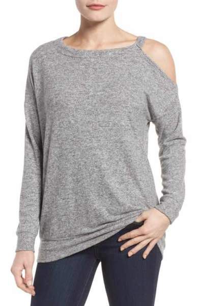 Open Shoulder kvinders sweatshirt