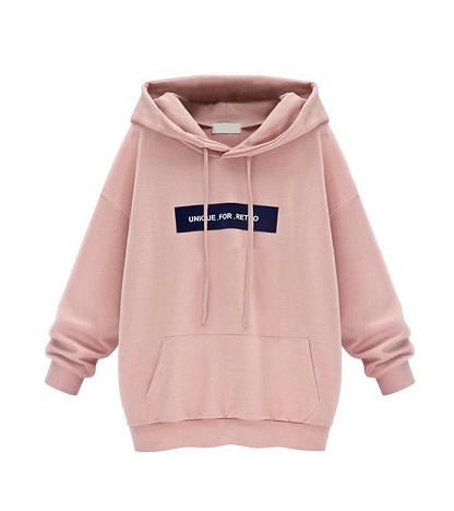 Baggy lyserød kvinders sweatshirt