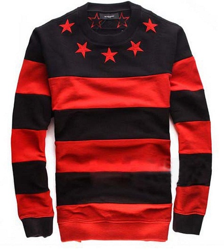 Star Stripped Fleece -sweatshirt til mænd