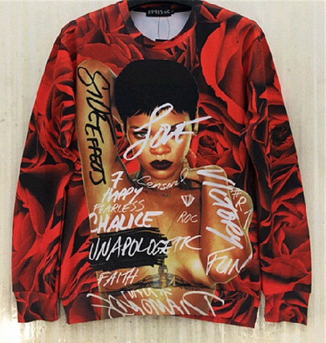 Rihanna Red Roses Unisex sweatshirt