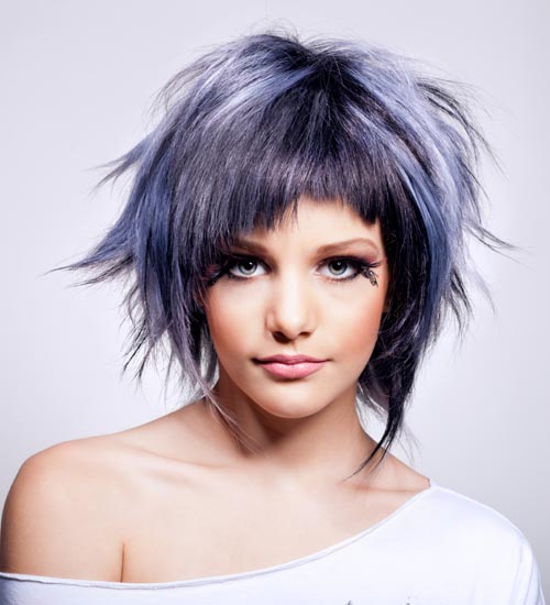 Pixie Blue hajvágás