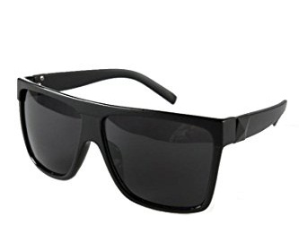 Moderigtigt sort plastik solbriller A246