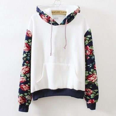 Print og almindelig sweatshirt