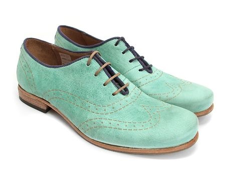 Grønne Wingtip herresko