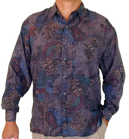 Paisley silke skjorte