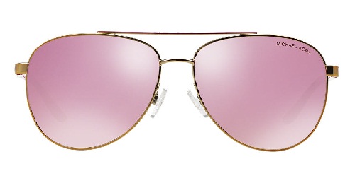 Arany keretes Aviator napszemüveg rózsaszín lencsékkel