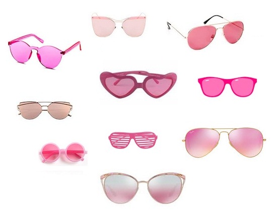 rózsaszín napszemüveg