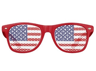 Hazafias vörös napszemüveg